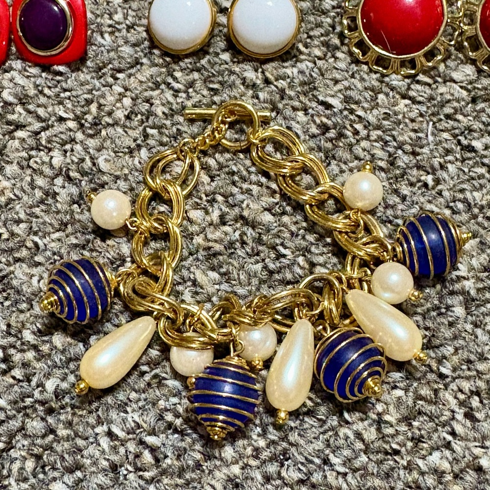 Awesome Vintage Lot!! ‘Nautical’ Red, White Blue Theme - Picture 9 of 13